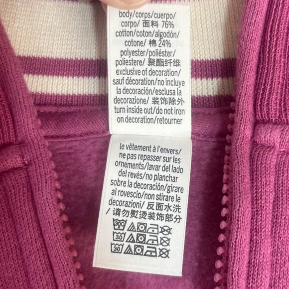 Pink Victorias Secret Sweatshirt Half-Zip Medium Pink Pullover Fleece Lined - Picture 10 of 10